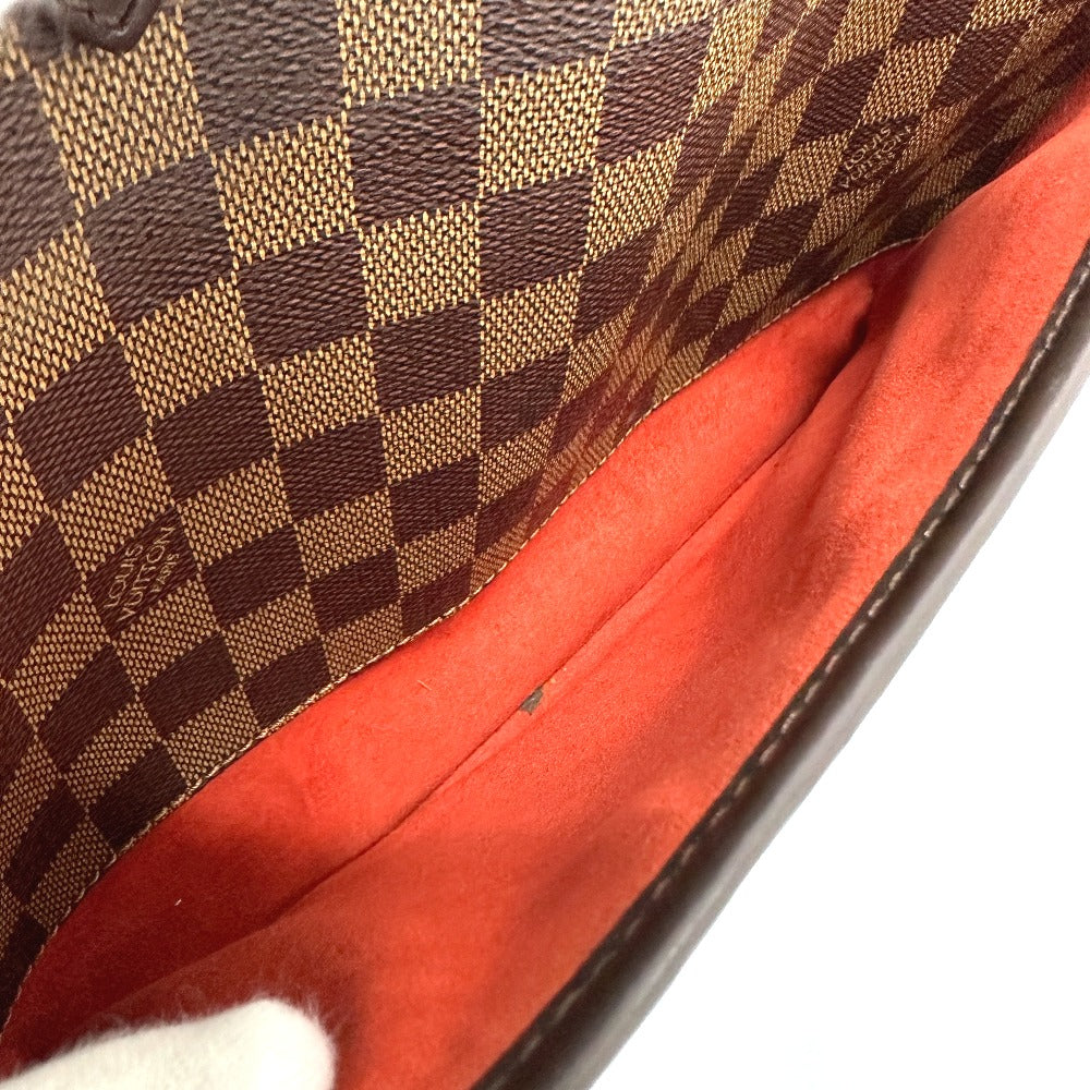 LOUIS VUITTON N51282 Damier Saria Horizontal Handbag, Damier Canvas, Women's, Ebene, Brown