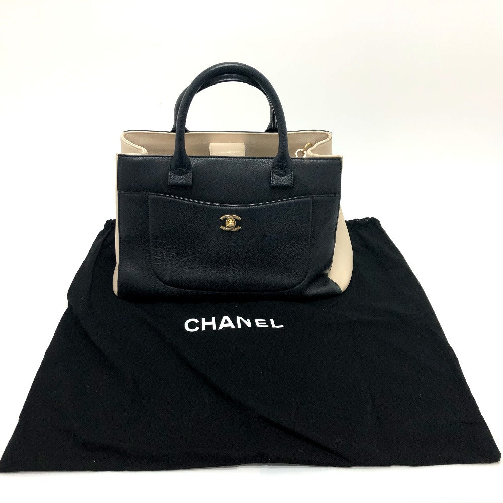 CHANEL A69930 CC Mark Executive Tote 2-Way Handbag Tote Bag Shoulder Bag Leather Women's Black