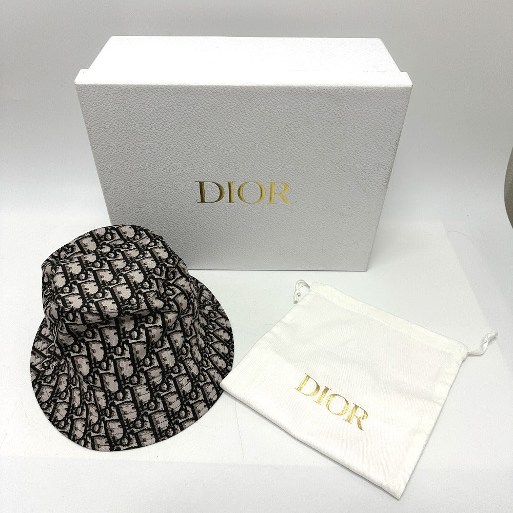 Dior Trotter Bucket Hat, Bob Hat, Nylon, Women's, Gray/Black