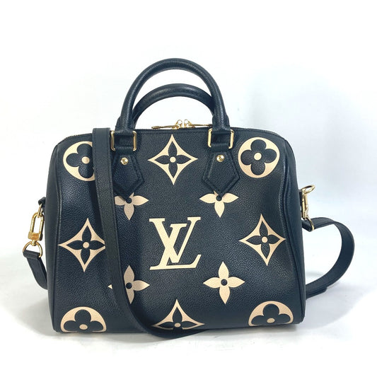 LOUIS VUITTON M58947 モノグラムアンプラント スピーディバンドリエール25 2WAY ハンドバッグ ミニボストンバッグ 斜め掛け ボストンバッグ モノグラムアンプラントレザー レディース ブラック