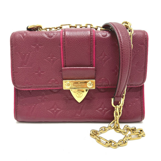 LOUIS VUITTON M43393 モノグラムアンプラント サンシュルピスPM カバン チェーンバッグ ポシェット 斜め掛け ショルダーバッグ モノグラムアンプラントレザー レディース レッド