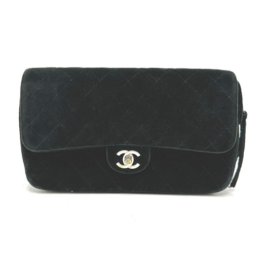 CHANEL マトラッセ バックパック チェーン リュックサック ベロア レディース ブラック
