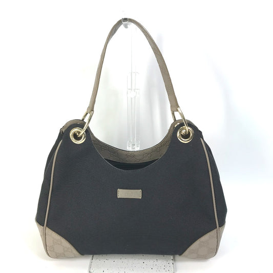 GUCCI 257265 GG グッチシマ ロゴ 肩掛け ショルダーバッグ キャンバス/レザー レディース ダークネイビー系