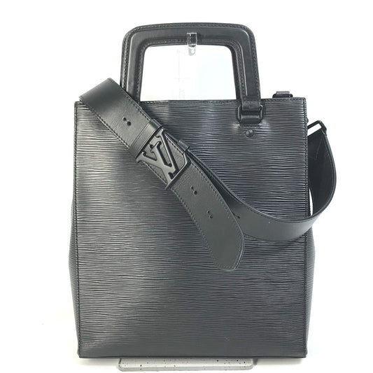 LOUIS VUITTON M58497 エピ 斜め掛け サックプラ フォールド 2WAY ショルダーバッグ カバン トートバッグ ハンドバッグ エピレザー レディース ブラック
