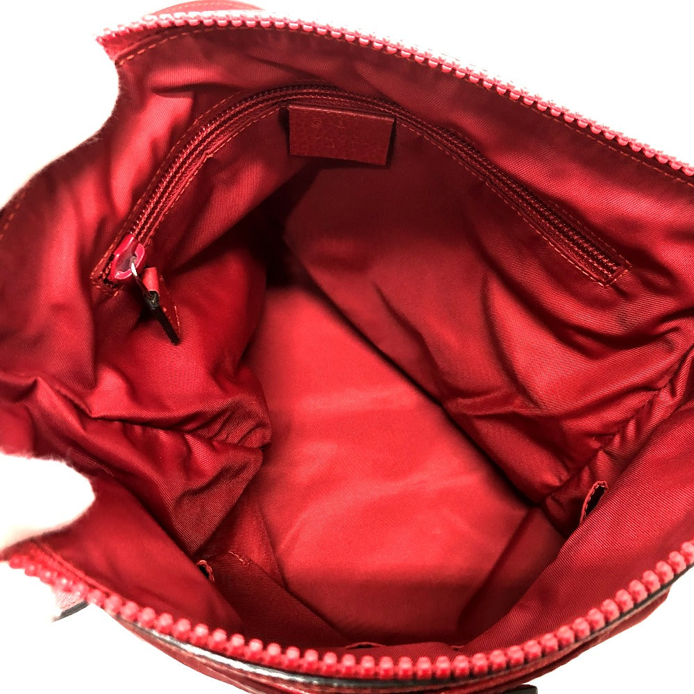 GUCCI 510342 GG Shoulder Bag in Nylon/Leather, Red, for Women