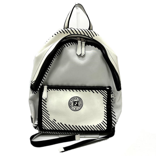 FENDI 7VZ042 ジョシュア・ヴィーダス カリフォルニアスカイ バックパック カバン リュックサック キャンバス/レザー メンズ ホワイト