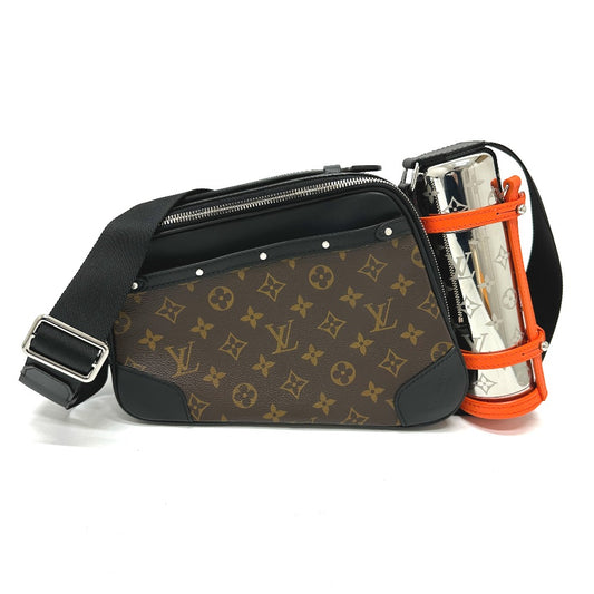 LOUIS VUITTON M46462 モノグラムマカサー バイカー メッセンジャー カバン ショルダーバッグ モノグラムマカサーキャンバス メンズ ブラウン