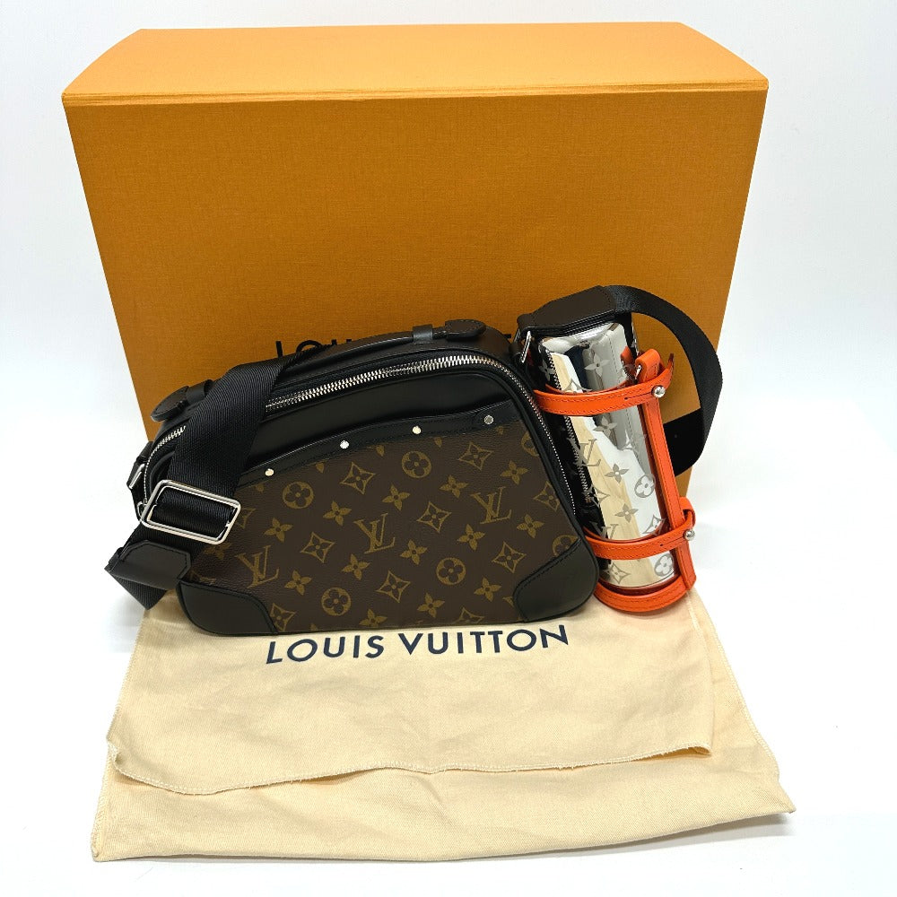 LOUIS VUITTON M46462 Monogram Macassar Biker Messenger Bag Shoulder Bag in Monogram Macassar Canvas, Men's, Brown