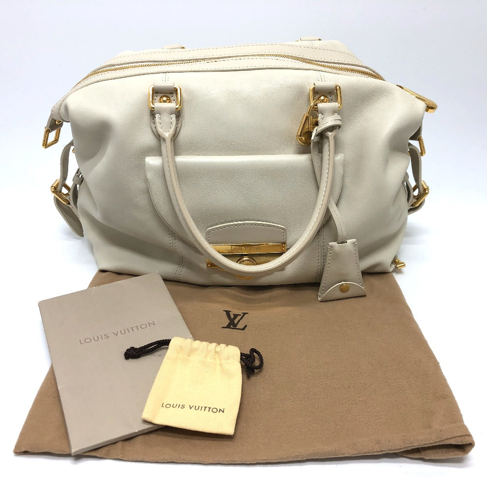 LOUIS VUITTON SPO Sac Louis Sac Louis Special Order Bag Tote Bag Boston Bag Leather Women's White