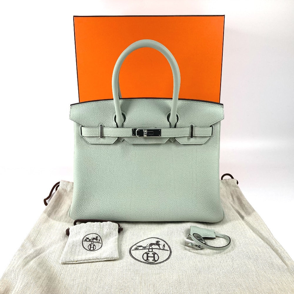 HERMES Birkin 30 Tote Bag, Handbag, Togo, Women's, Green, Green