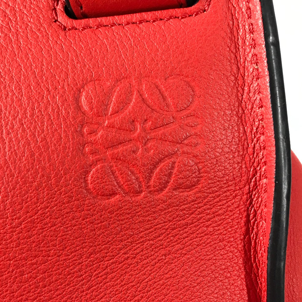 LOEWE 387.30.N60 Crossbody Hammock Bag, 2-Way Shoulder/Handbag, Leather, Women's, Red