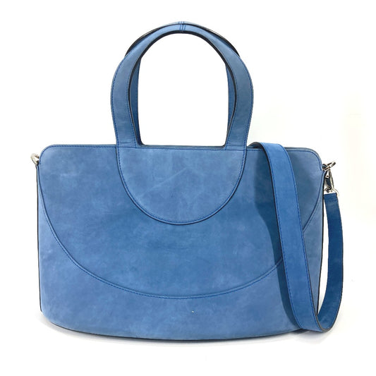 BVLGARI カバン トートバッグ ショルダーバッグ デコルテ 2WAY ハンドバッグ スエード レディース ブルー