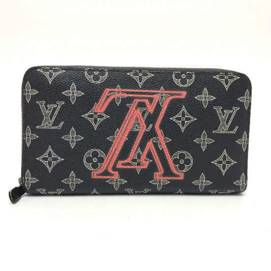 LOUIS VUITTON M62931 モノグラム アップサイドダウン インク ジッピーオーガナイザー トラベルケース 長財布 モノグラムキャンバス メンズ ネイビー