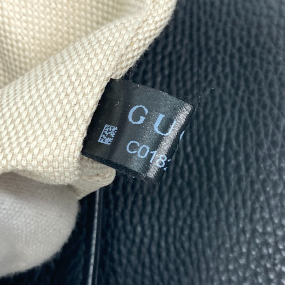 GUCCI 370833 バンブー バックパック フリンジ タッセル カバン リュックサック レザー レディース ブラック
