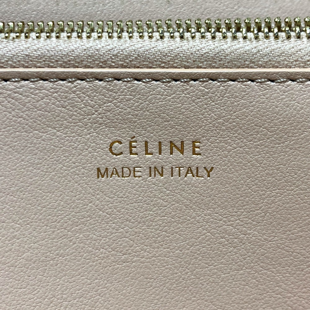 CELINE ロングウォレット ラウンドファスナー 長財布 レザー レディース ベージュ系