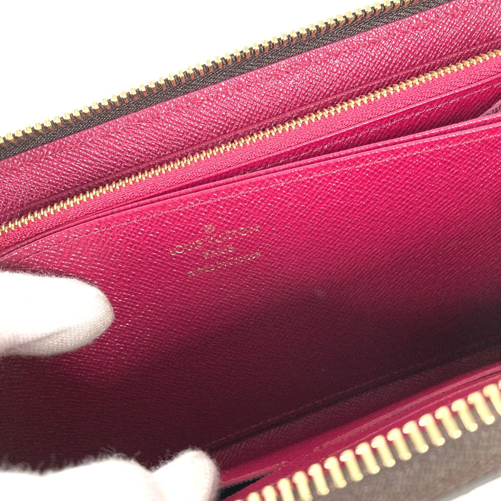 LOUIS VUITTON M41895 モノグラム ジッピーウォレット ラウンドファスナー 長財布 モノグラムキャンバス レディース フューシャ ブラウン