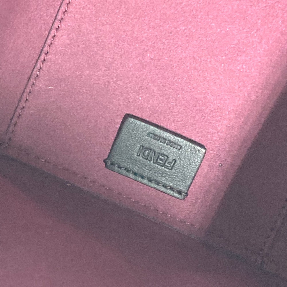 FENDI 8BS083 ORIGAMI MINI オリガミミニ スモール 肩掛け ショルダーバッグ レザー レディース パープル