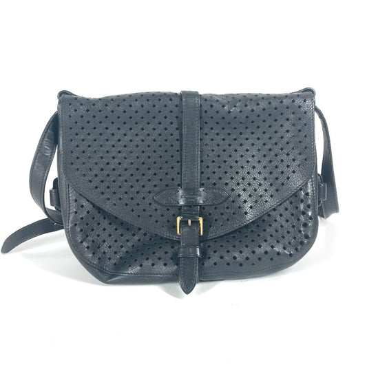 LOUIS VUITTON M94072 ペルフォ フローレソミュール 30 斜め掛け カバン パンチング ショルダーバッグ カーフレザー レディース ノワール ブラック