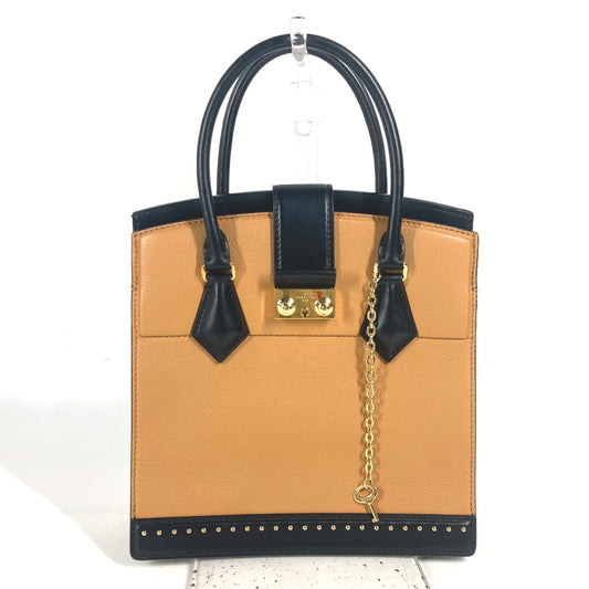 LOUIS VUITTON M51654 スタッズ バイカラー クール・マルリーPM カバン トートバッグ ハンドバッグ レザー レディース ベージュ