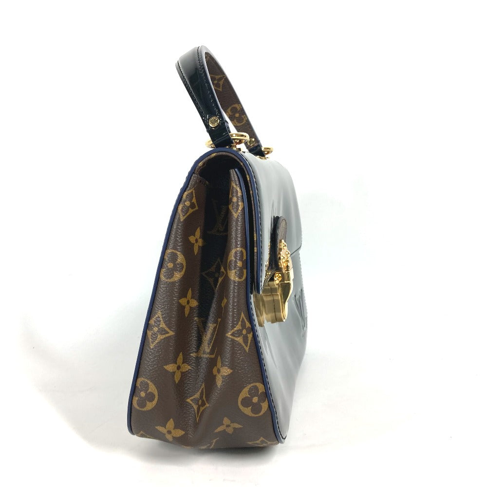 LOUIS VUITTON M53353 モノグラム チェリーウッド PM カバン ハンドバッグ パテントレザー レディース ブラック