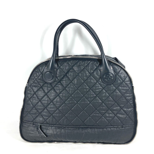 CHANEL กระเป๋าเดินทาง CC โคโค่ มาร์ค ลายควิลต์ Matelasse กระเป๋าสะพายข้าง กระเป๋าสะพายไหล่ กระเป๋าโท้ท กระเป๋าเดินทาง กระเป๋า Boston Canvas เคลือบ ผู้หญิง สีดำ