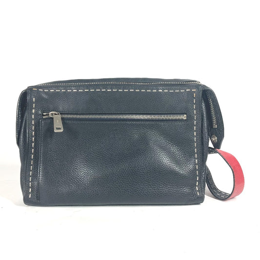 FENDI 7VA407 メッセンジャーバッグ セレリア 斜め掛け ショルダーバッグ レザー メンズ ブラック - brandshop-reference