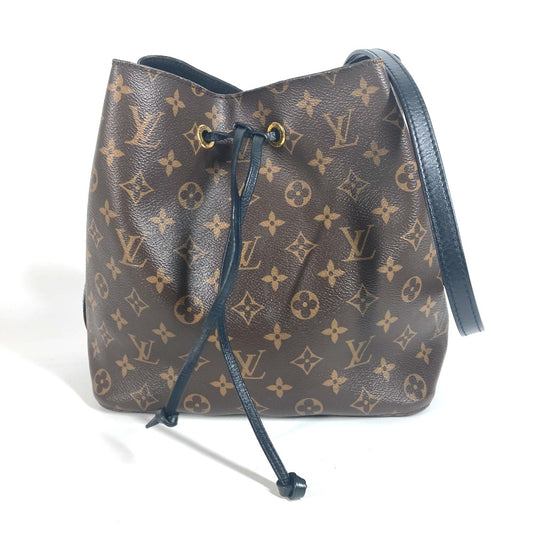 LOUIS VUITTON M44020 MONOGRAM NEO NOE กระเป๋าสะพายข้าง 2WAY ทรงถุงหูรูด ผ้าแคนวาสลายโมโนแกรม สำหรับผู้หญิง สีดำ