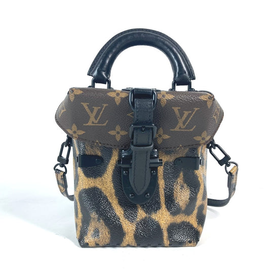 LOUIS VUITTON M43001 モノグラムリバース レオパード カメラボックス 2WAYバッグ ショルダーバッグ バニティバッグ バニティバッグ キャンバス レディース ブラウン