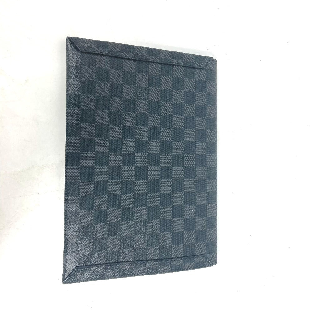 LOUIS VUITTON N60255 ダミエグラフィット アルファ トリプルポーチ カバン 3つセット 長財布 カードケース クラッチバッグ ダミエグラフィットキャンバス メンズ ブラック