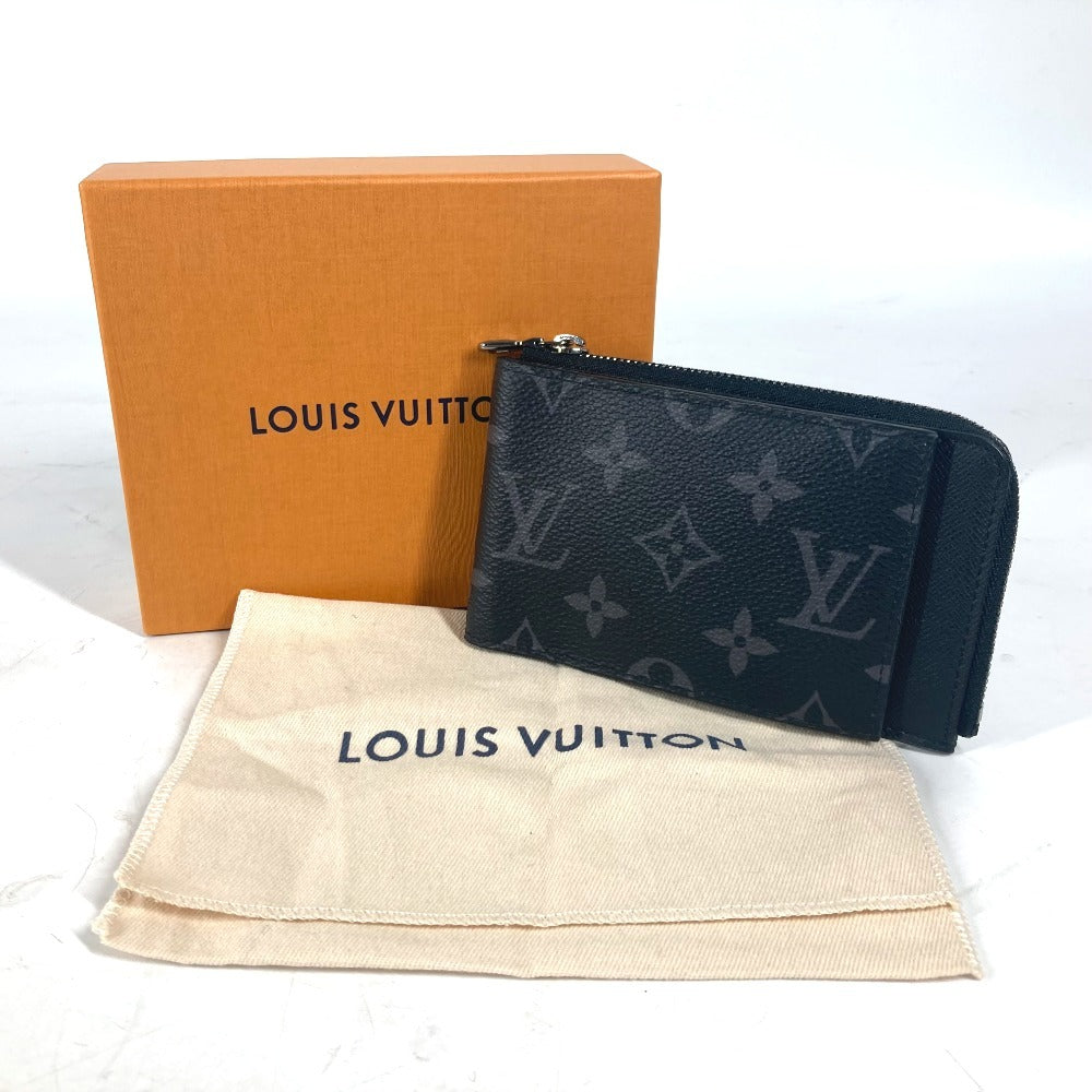 LOUIS VUITTON M81568 モノグラムエクリプス ハイブリッドウォレット コンパクトウォレット 2つ折り財布 モノグラムエクリプスキャンバス ユニセックス ブラック