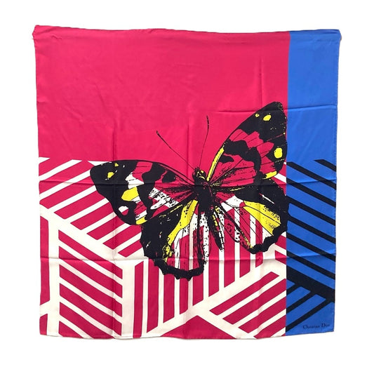 Dior 22ANP090I610 Butterfly Silk Scarf, Women's, Pink