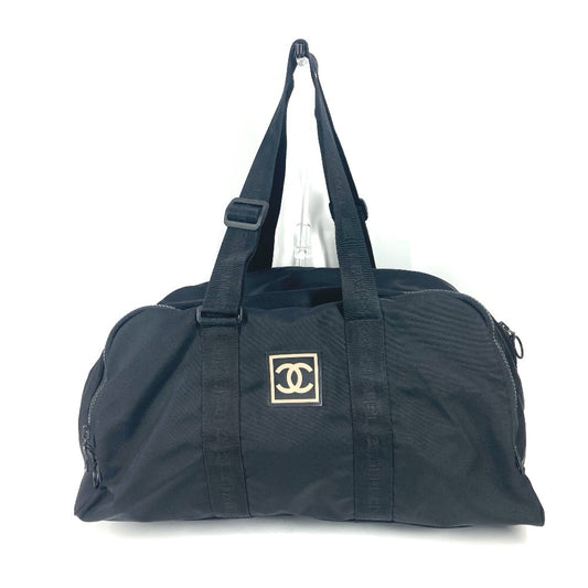 CHANEL A19977 スポーツ CC ココマーク カバン 旅行バッグ トラベルバッグ ショルダーバッグ 肩掛け ボストンバッグ ナイロン レディース ブラック