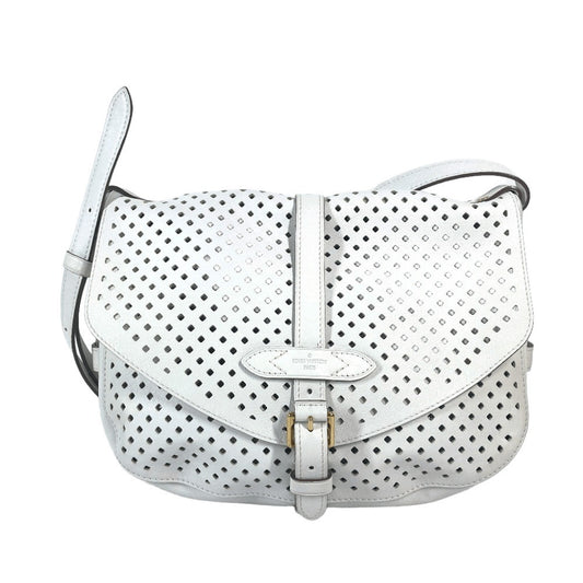 LOUIS VUITTON M93997 ペルフォ・レ・フローレ ソミュール パンチング カバン メッセンジャーバッグ 斜め掛け ショルダーバッグ レザー ユニセックス ホワイト