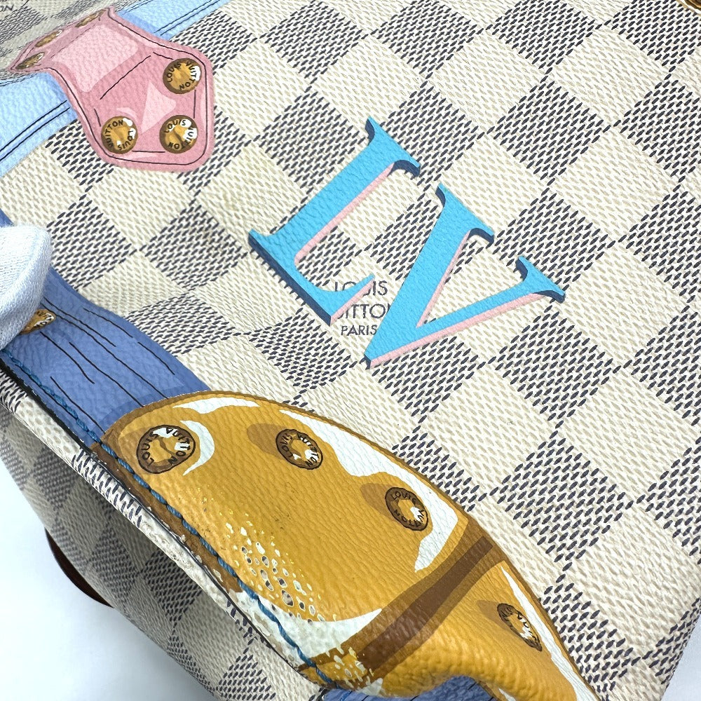 LOUIS VUITTON N41066 Damier Azur Summer Trunk NeoNoe Bag, 2-Way Bag, Crossbody Bag, Drawstring Bag, Bucket-Shaped Shoulder Bag, Damier Azur Canvas, Unisex, White