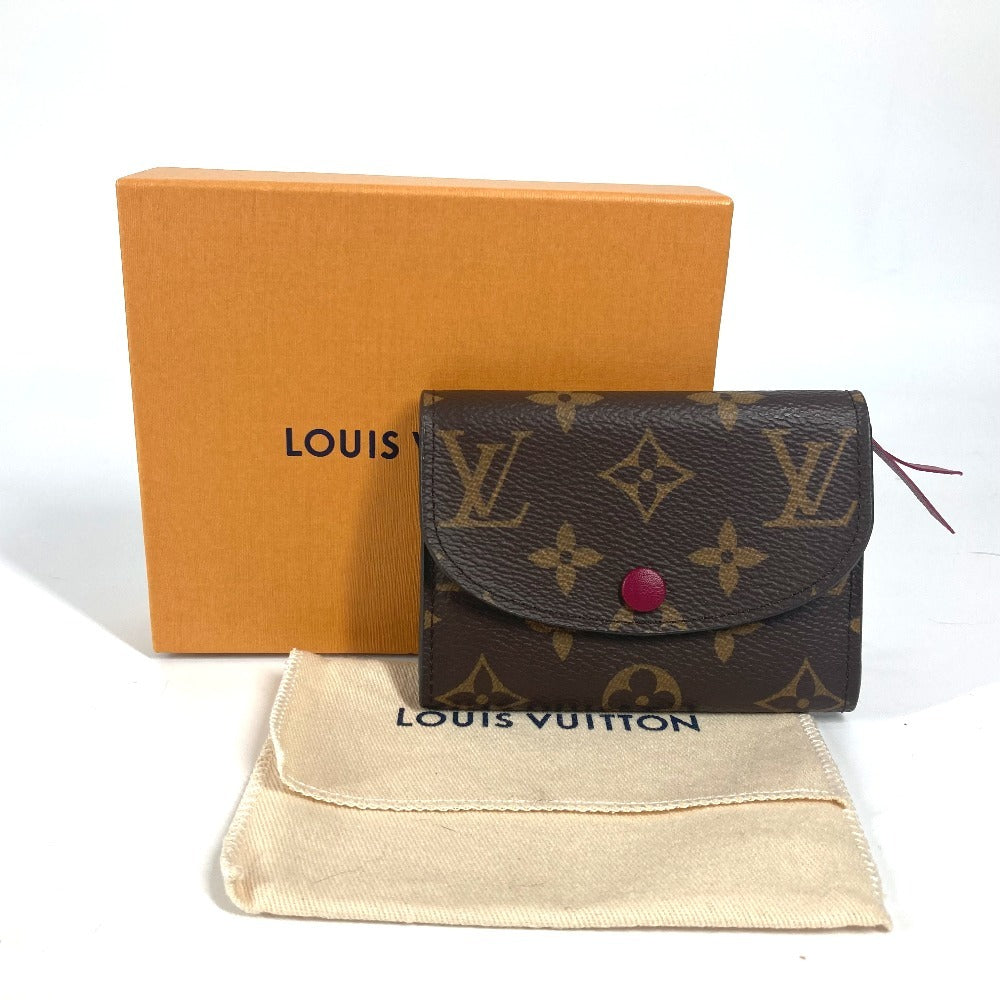LOUIS VUITTON M41939 モノグラム ポルトモネ・ロザリ コンパクトウォレット 2つ折り財布 モノグラムキャンバス ユニセックス フューシャ ピンク