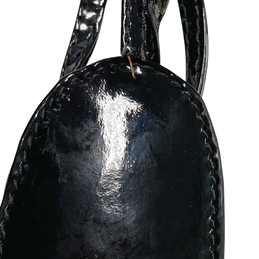 CHANEL Vintage CC Coco Mark Vanity Bag, 2-Way Shoulder Bag, Handbag, Patent Leather, Women's, Black