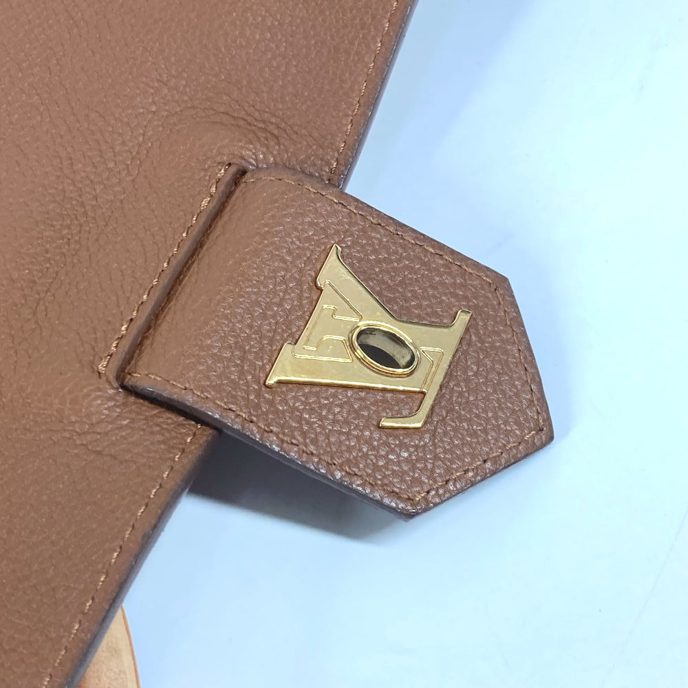 LOUIS VUITTON Lockme MM Tote Bag, Shoulder Flap Bag, Leather, Brown, Women's
