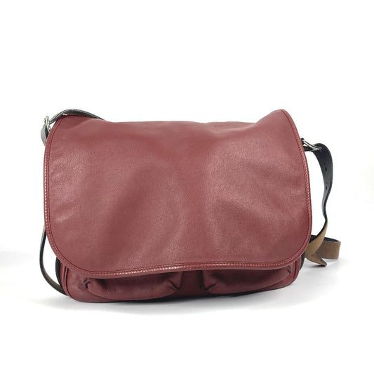 HERMES フラップ バルダ33 カバン 肩掛け 巾着バッグ ショルダーバッグ レザー ユニセックス ルージュアッシュ ブラウン