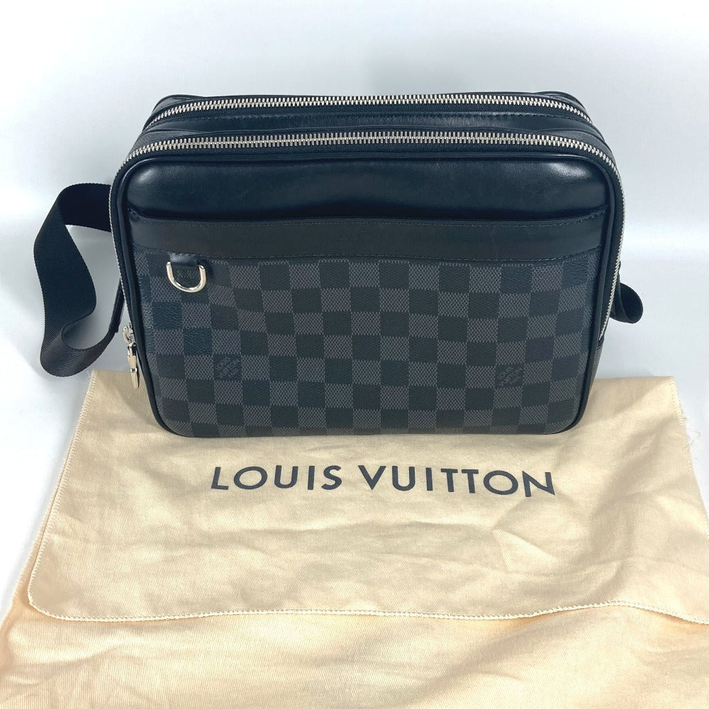 LOUIS VUITTON N40087 Damier Graphite Trocadero Crossbody Shoulder Bag DamierGraphiteCanvas Black Used