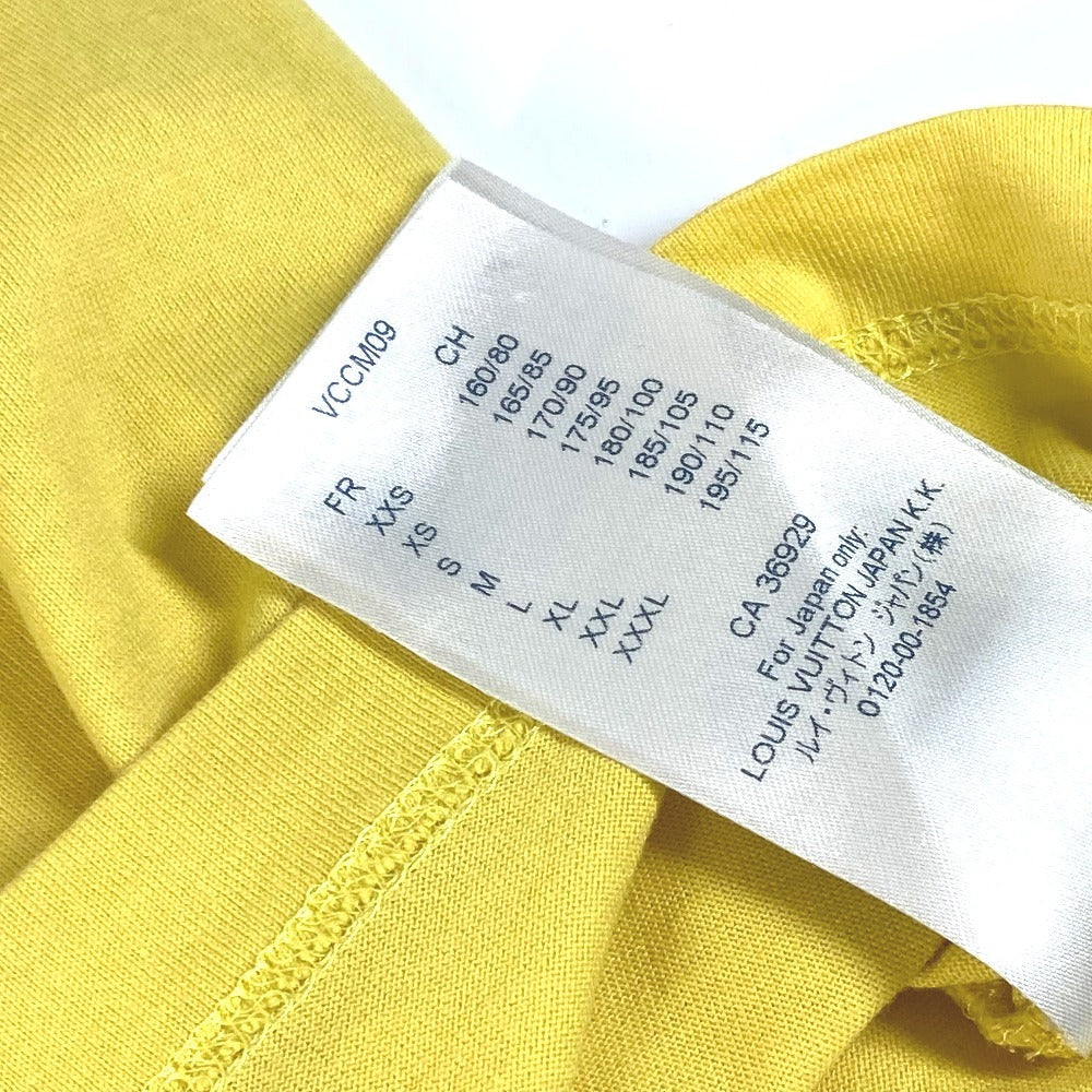 LOUIS VUITTON Logo LV Circle Apparel Tops T-Shirt RM191Q Men's Short Sleeve Cotton T-Shirt Yellow