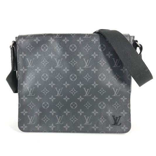 LOUIS VUITTON M46255 モノグラムエクリプス ディストリクト PM NV3 カバン 斜め掛け フラップ ショルダーバッグ モノグラムエクリプスキャンバス ユニセックス ブラック