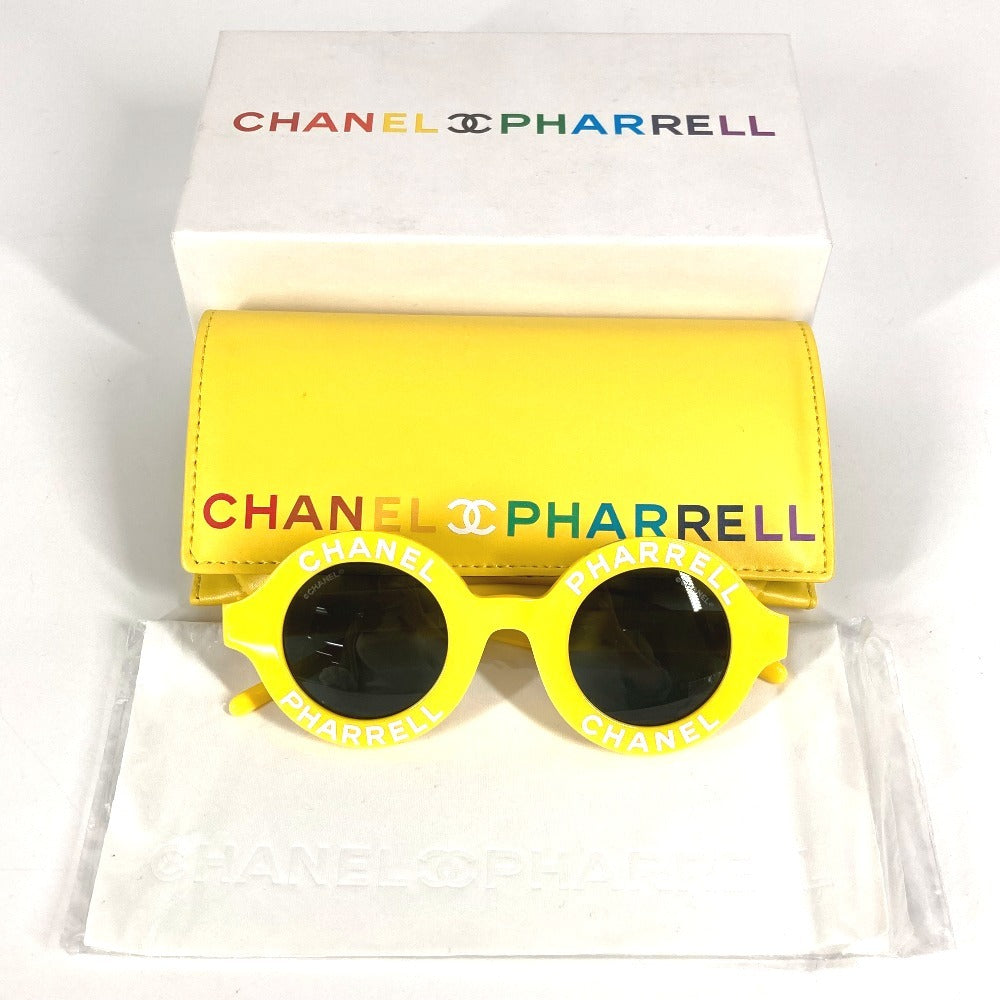 CHANEL 71314A ロゴ ファレルウィリアムス PHARREL めがね メガネ アイウェア 眼鏡 サングラス プラスチック レディース イエロー