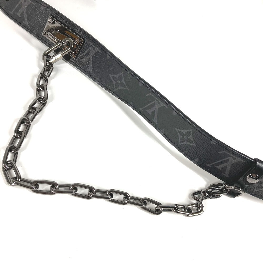 LOUIS VUITTON M0179V モノグラムエクリプス サンチュールシグネチャーチェーン35MM チェーン ベルト モノグラムエクリプスキャンバス メンズ ブラック