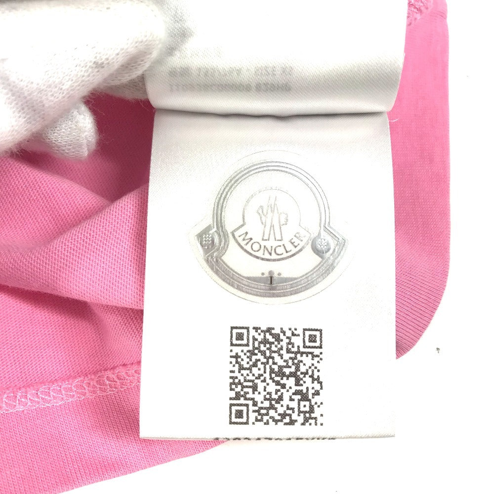 MONCLER logo MAGLIA MANICHE CORTE short-sleeved crew neck T-shirt in pink.