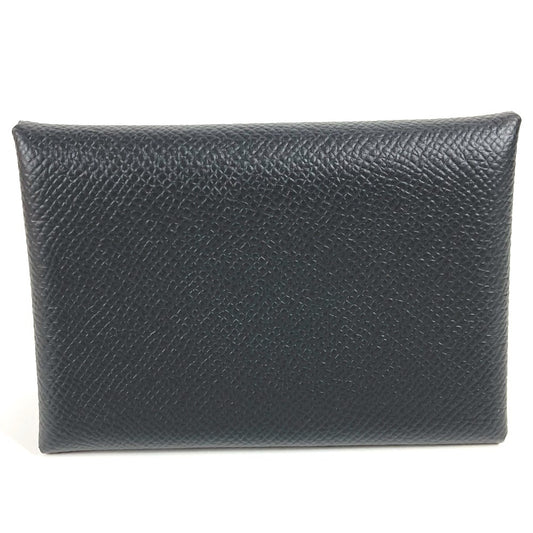 HERMES 2つ折り カルヴィデュオ カルヴィ デュオ カードケース 小銭入れ 財布 名刺入れ パスケース コインケース エプソン ユニセックス ブラック
