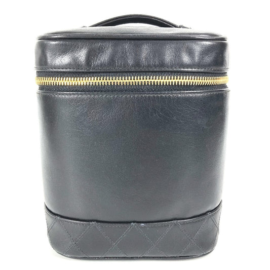 CHANEL CC ココマーク ロゴ ピコローレ カバン バニティバッグ ポーチ ボックス BOX ハンドバッグ レザー レディース ブラック