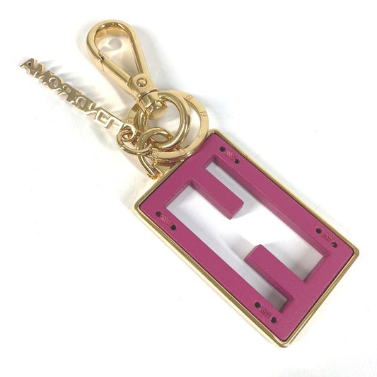 FENDI 7AS229 BAGUETTE バゲット ロゴ バッグチャーム キーホルダー メタル ユニセックス ピンクパープル系