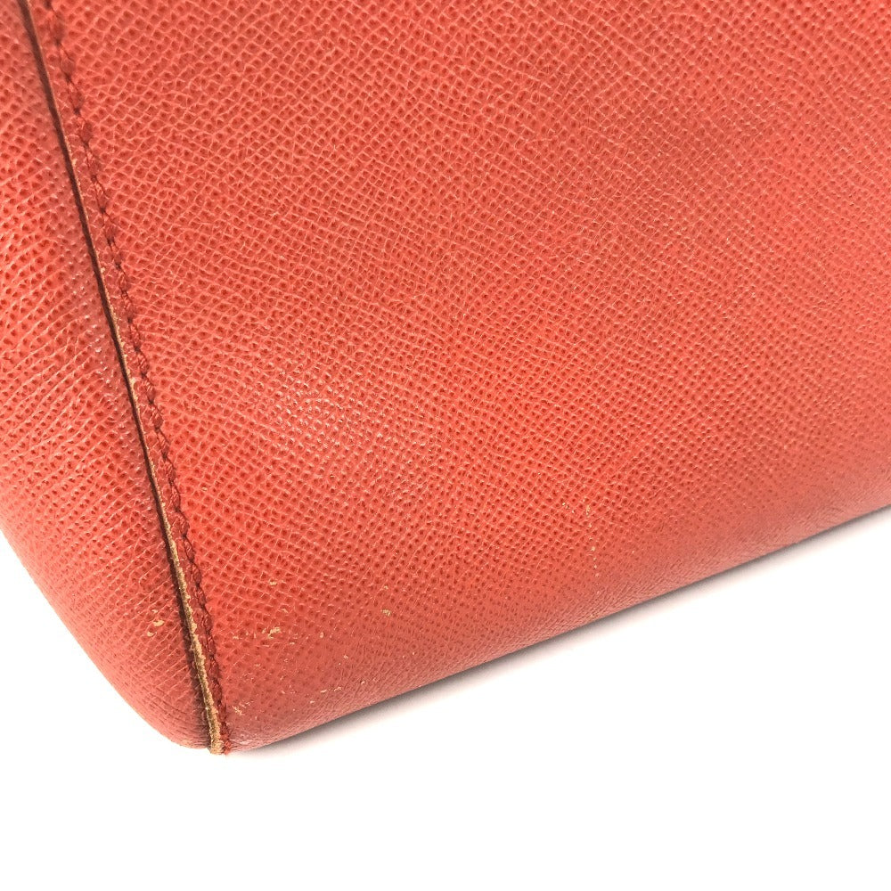 Vintage CHANEL shoulder bag, tote bag, Boston bag, leather, unisex, orange