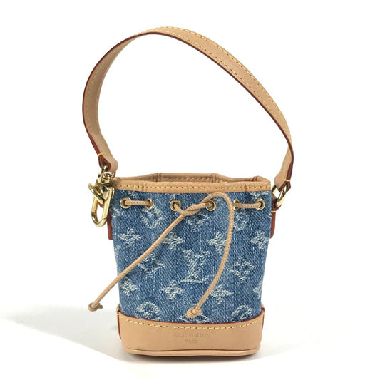 LOUIS VUITTON M01700 โมโนแกรมเดนิม มิคโรนัวร์ ที่ห้อยกระเป๋า ทรงถัง ทรงถัง ที่ห้อยกระเป๋า ผ้าแคนวาสลายโมโนแกรมเดนิม ใช้ได้ทั้งชายและหญิง สีน้ำเงิน