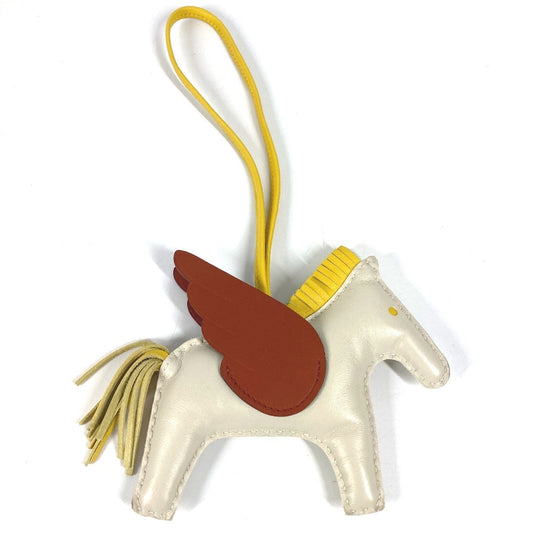 HERMES Rodeo Pegasus MM Bag Charm charm Anyo Miro Claire/Jaune Naples/Cuisine WhiteBased/Yellow/Brown Used